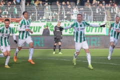 18. Spieltag: Preußen Münster - Fürth. Joshua Mees jubelt nach seinem 1:0..