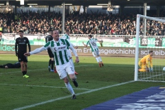 18. Spieltag: Preußen Münster - Fürth. Jubel nach dem Treffer zum 2:1.