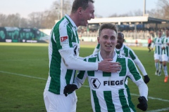 18. Spieltag: Preußen Münster - Fürth. Jubel nach dem Treffer zum 2:1.