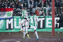 18. Spieltag: Preußen Münster - Fürth. Jubel nach dem Treffer zum 2:1.