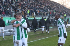 18. Spieltag: Preußen Münster - Fürth. Jubel nach dem Treffer zum 2:1.
