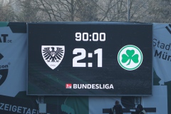 18. Spieltag: Preußen Münster - Fürth. Jubel nach dem Treffer zum 2:1.