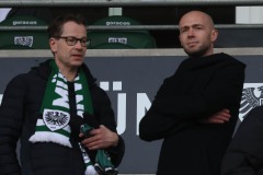 19. Spieltag 2025/2026. Preußen Münster - Karlsruher SC. Der neue Präsident des SCP, Christian Pander (r.), mit Präsidiumsmitglied Holger Averbeck.