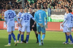19. Spieltag 2025/2026. Preußen Münster - Karlsruher SC. Der VAR kassiert das 1:0 für den SCP wieder ein,