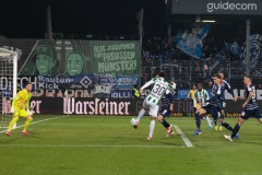 21. Spieltag: SCP - HSV. Etienne Amenyido trifft, steht aber wohl im Abseits.