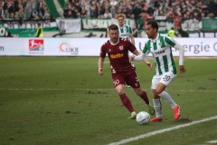 23. Spieltag: Preußen Münster - SSV Jahn Regensburg 2:0. Etienne Amenyido.