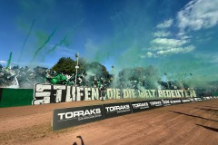 Fans in der Ostkurve beim Spiel gegen Hertha.