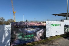 Offizieller Anpfiff zum Umbau des Preußenstadions am 28. März 2025. 