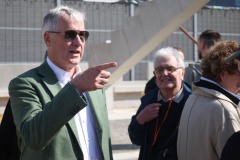 Offizieller Anpfiff zum Umbau des Preußenstadions am 28. März 2025. Präsident Dr. Bernward Maasjost.