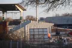 Die Westtribüne am 27. März 2025.