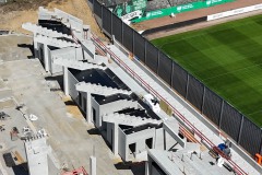 Westtribüne am 12. April 2025.