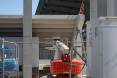 Westtribüne am 12. April 2025.