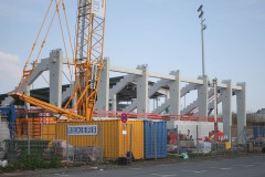 Westtribüne am 14. April 2025.