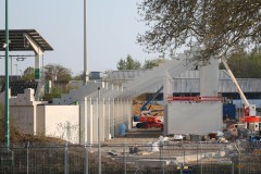 Westtribüne am 14. April 2025.