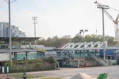 Westtribüne am 14. April 2025.