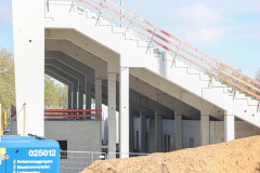 Westtribüne im Preußenstadion am 19. April 2025.