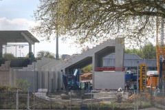 Westtribüne im Preußenstadion am 19. April 2025.