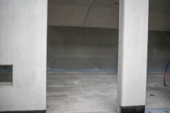 Bautagebuch Westtribüne: So sieht es am 25. April 2025 aus. Der Boden in den WC-Anlagen ist fertig gegossen.