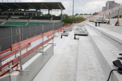 Bautagebuch Westtribüne: So sieht es am 25. April 2025 aus. Blick in Richtung Süden.