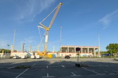 Bautagebuch Stadion: Die Westtribüne am 28. April 2025.