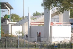 Bautagebuch Stadion: Die Westtribüne am 28. April 2025.