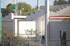 Bautagebuch Stadion: Die Westtribüne am 28. April 2025.