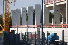 Bautagebuch Stadion: Die Westtribüne am 28. April 2025.