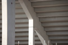 Bautagebuch Stadion: Die Westtribüne am 28. April 2025.