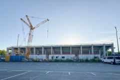 Die Westtribüne am 6. Mai 2025.