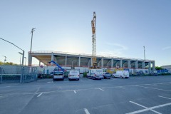 Die Westtribüne am 6. Mai 2025.