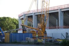 Die Westtribüne am 6. Mai 2025.
