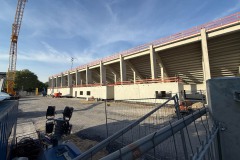 Die Westtribüne am 14. Mai 2025.