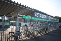 Der Haupteingang des Preußenstadions.
