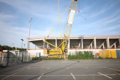 Die Westtribüne am 14. Mai 2025.