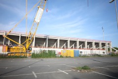Die Westtribüne am 14. Mai 2025.