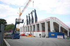 Die Westtribüne am 19. Mai 2025.