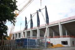 Die Westtribüne am 19. Mai 2025.