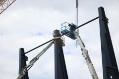 Die Westtribüne am 19. Mai 2025.