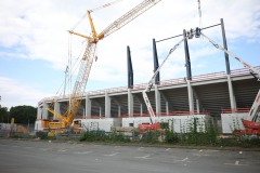 Die Westtribüne am 19. Mai 2025.