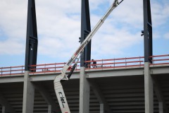 Die Westtribüne am 19. Mai 2025.