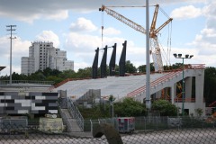 Die Westtribüne am 19. Mai 2025.
