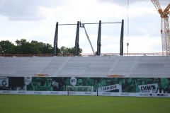 Die Westtribüne am 19. Mai 2025.