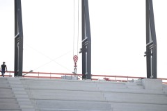 Die Westtribüne am 19. Mai 2025.