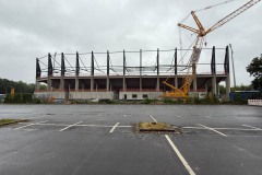 Die Westtribüne am 25. Mai 2025.