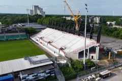 Die Westtribüne am 1. Juni 2025