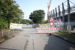 Blick auf die Westtribüne am 1. Juni 2025