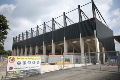 Das Preußenstadion mit der neuen Westtribüne. 