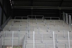 Das Preußenstadion mit der neuen Westtribüne. 