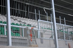 Das Preußenstadion mit der neuen Westtribüne. 