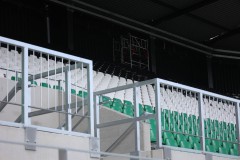 Das Preußenstadion mit der neuen Westtribüne. 